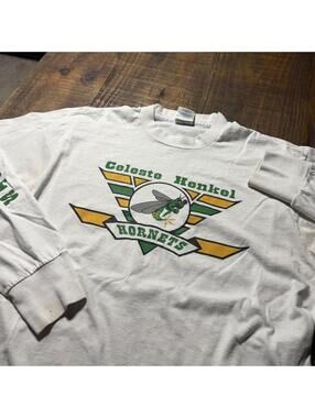 Vintage Celeste Henkel Hornets Long Sleeve T Shirt Size Large